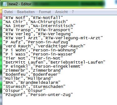 jetzt alles mit Notepad++ neu geschrieben und nochmal mit editor geöffnet und jetzzt sieht es wohl richtig aus
