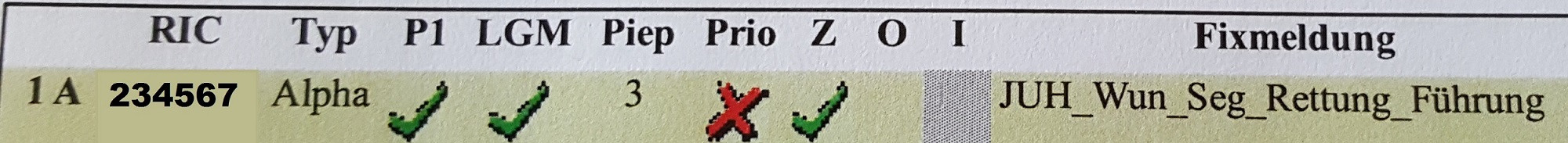 So sieht die PRogramierung im Melder aus