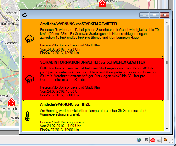 Wetterwarnungen