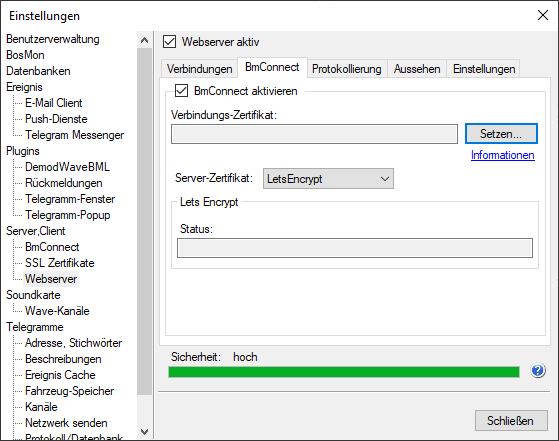 BmConnect konfigurieren