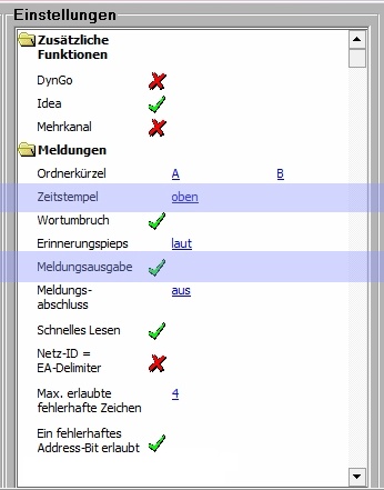 Meldereinstellungen Swissphone