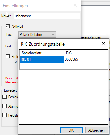 RIC-Tabelle