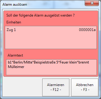 Alarm auslösen